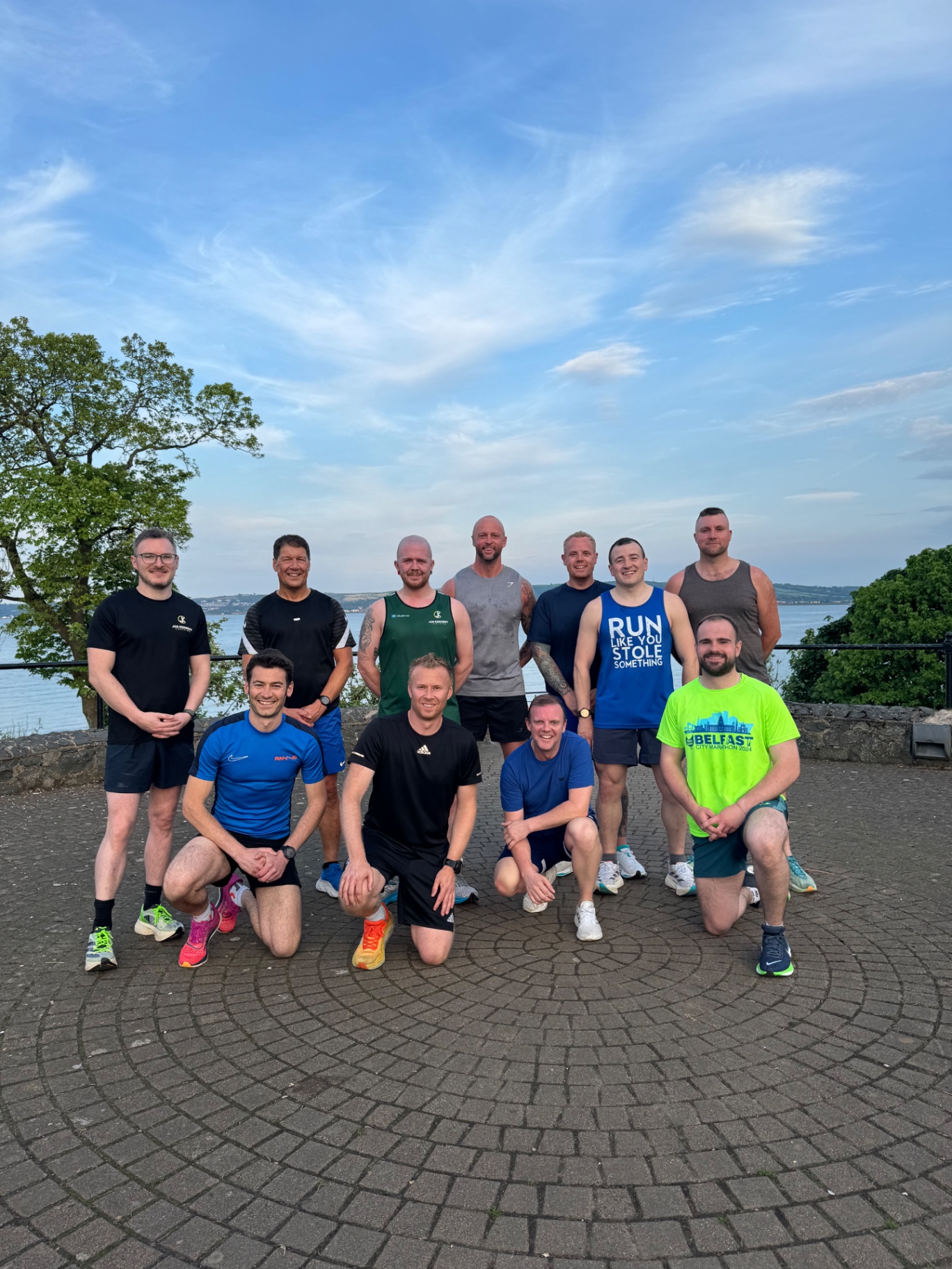 Nick with a group of athletes he coaches in Northern Ireland
